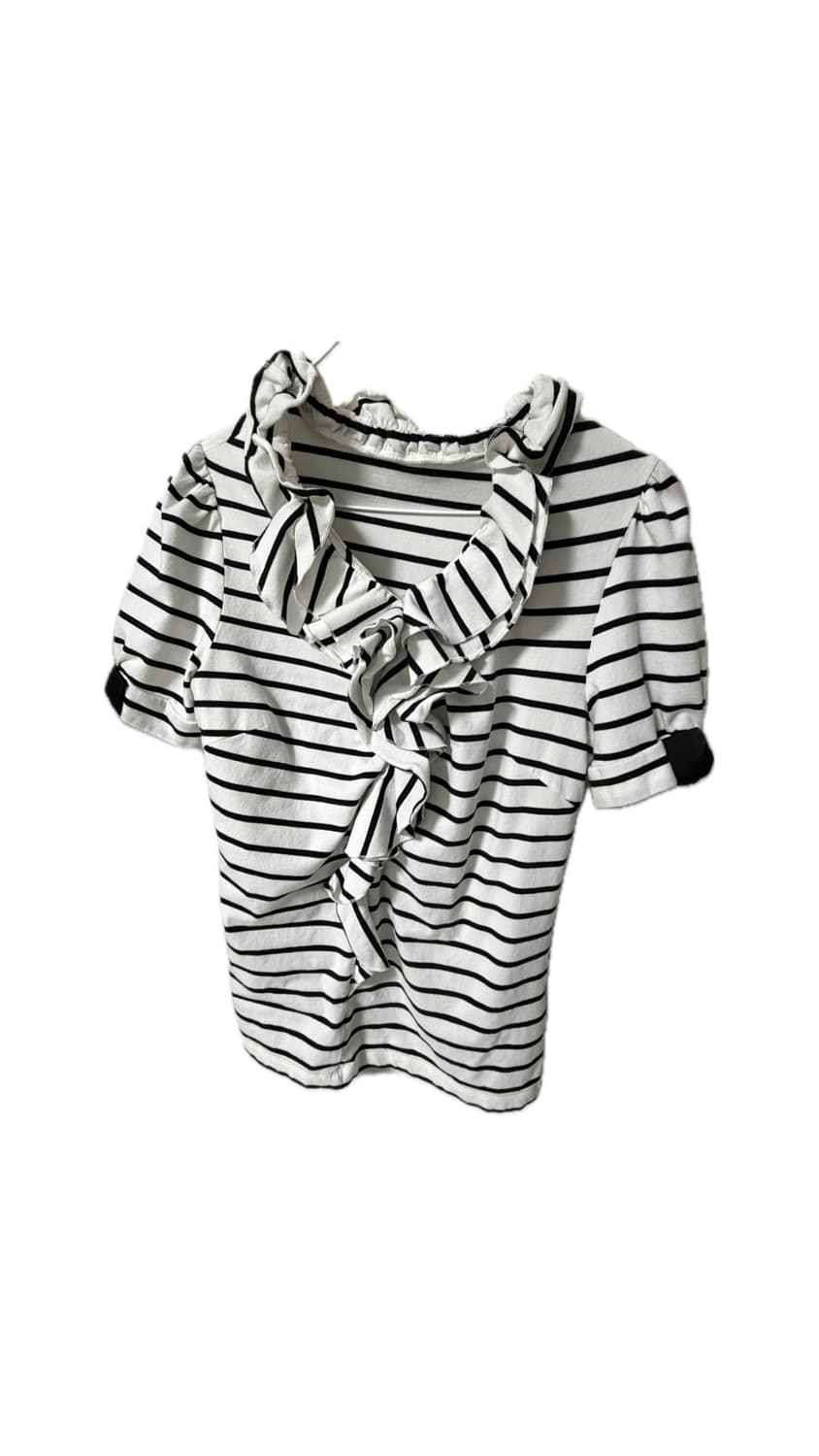 빈티지 스트라이프 리본 셔츠 상품이미지1