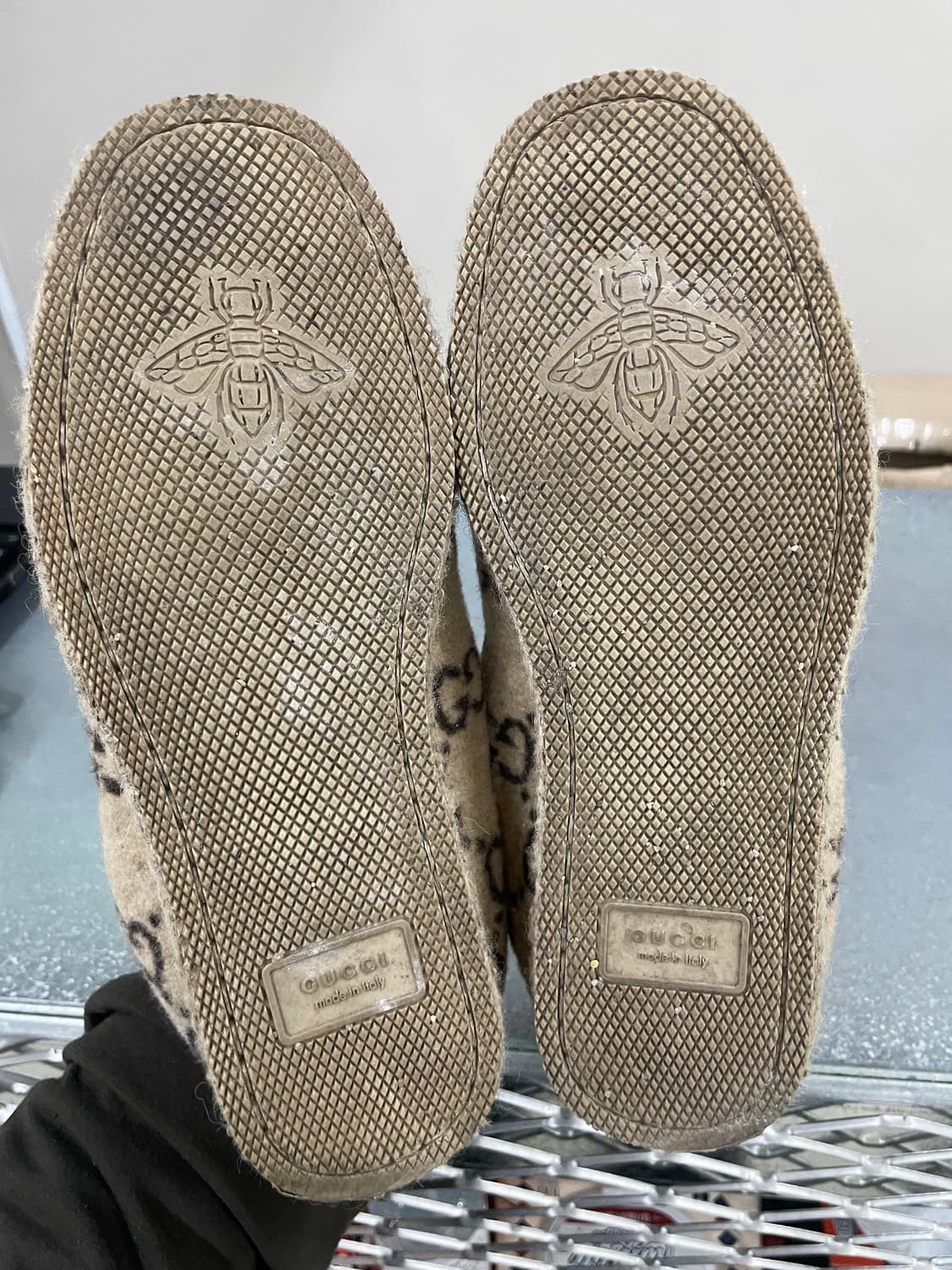 구찌 베이지색 GG 울 홀스빗 로퍼 EU39 상품이미지5