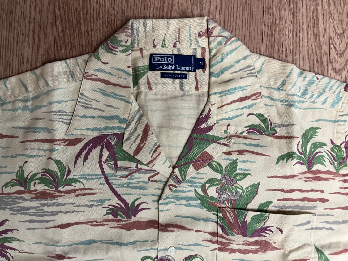 폴로 랄프로렌 코튼 하와이안 캠프 셔츠 사이즈 M 상품이미지1