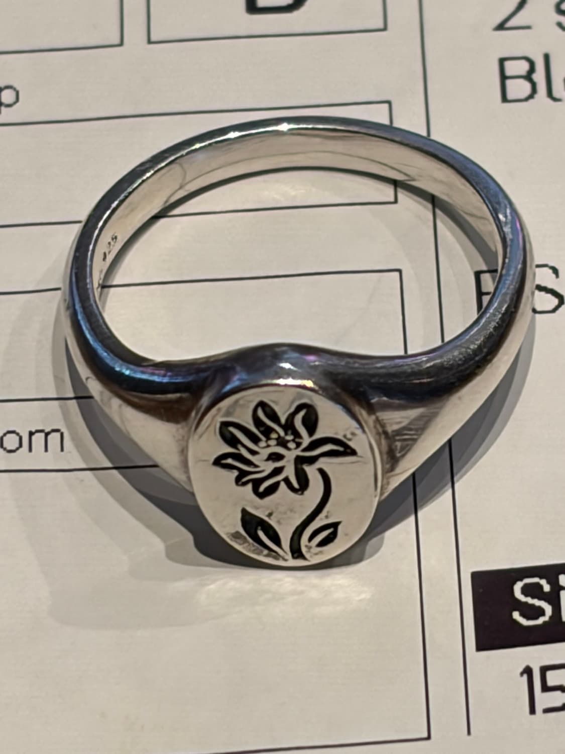 🌼 실버 925 플라워 시그넷 링 상품이미지6