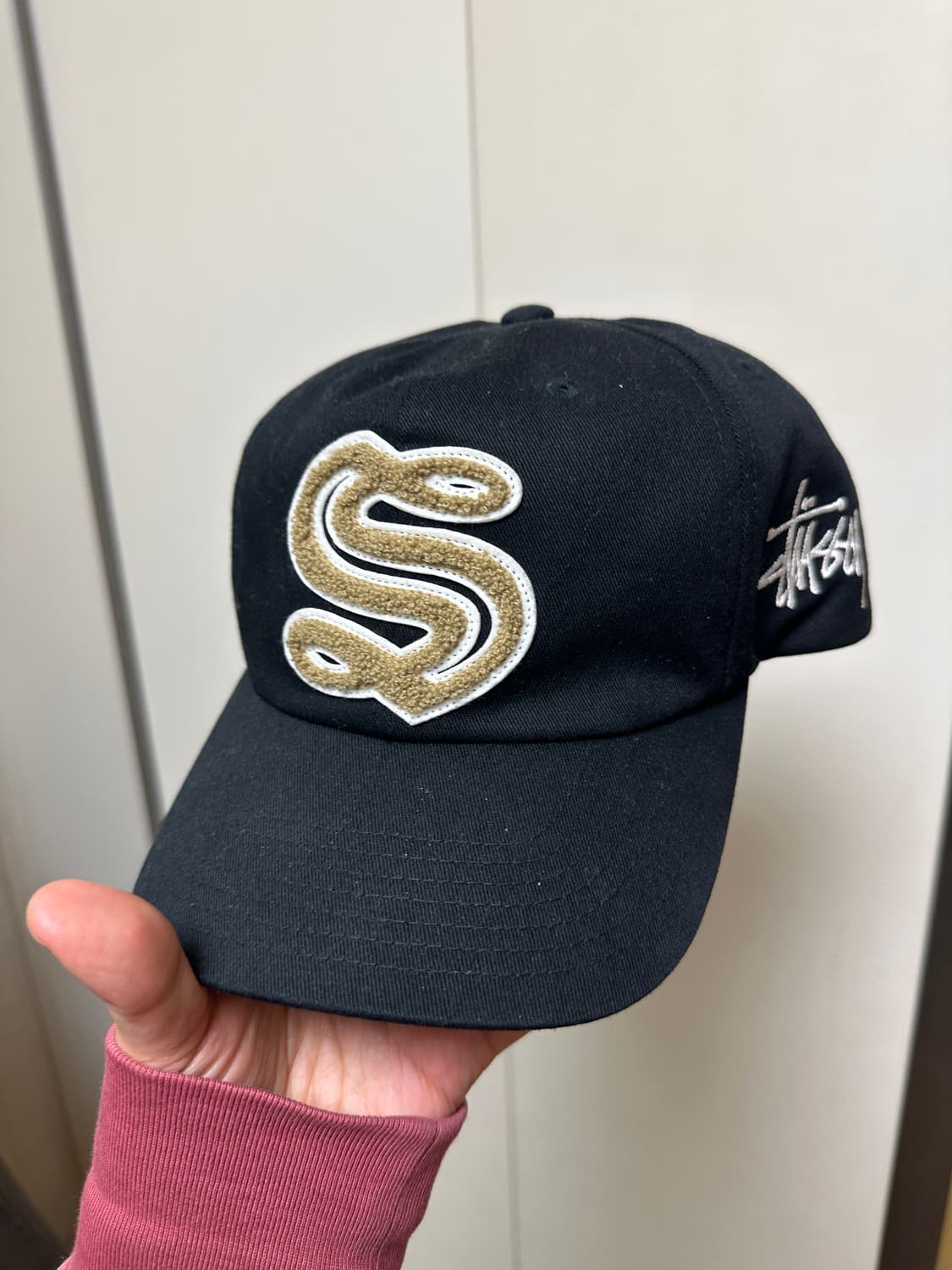 스투시 셔닐 로우 블랙 캡 상품이미지1