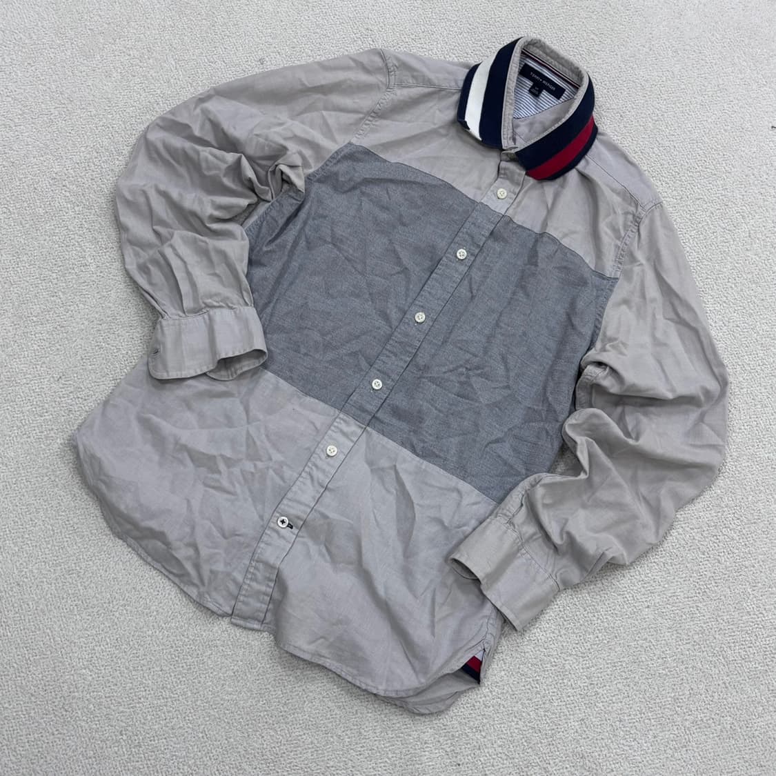 S 타미힐피거 긴팔 카라 셔츠 0403E 상품이미지1