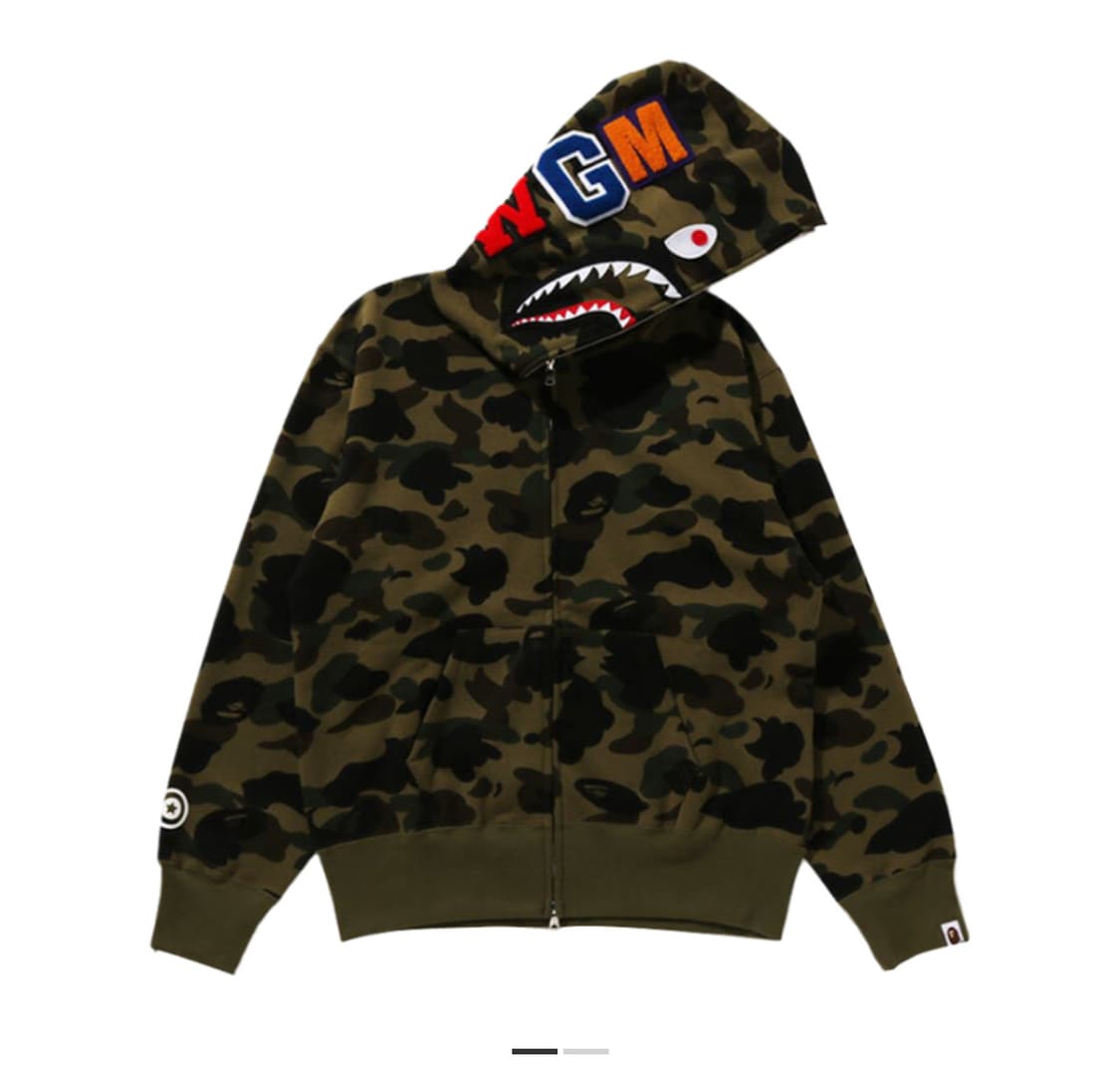 BAPE 베이프 우먼 녹계 후드집업 S 상품이미지1