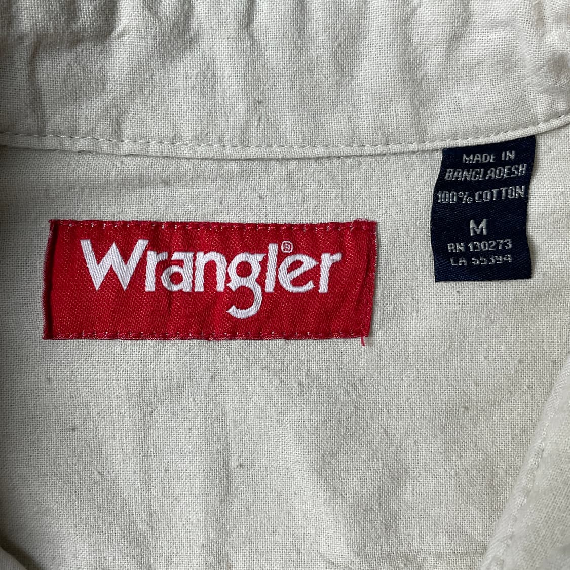 WRANGLER 랭글러 빈티지 아이보리 코튼 셔츠 A00588 상품이미지10