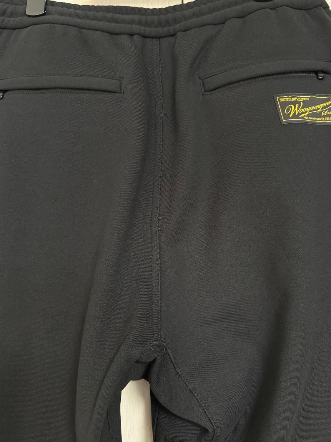 (50) 26ss 우영미 코튼 원턱 스웨트 팬츠 블랙 상품이미지3