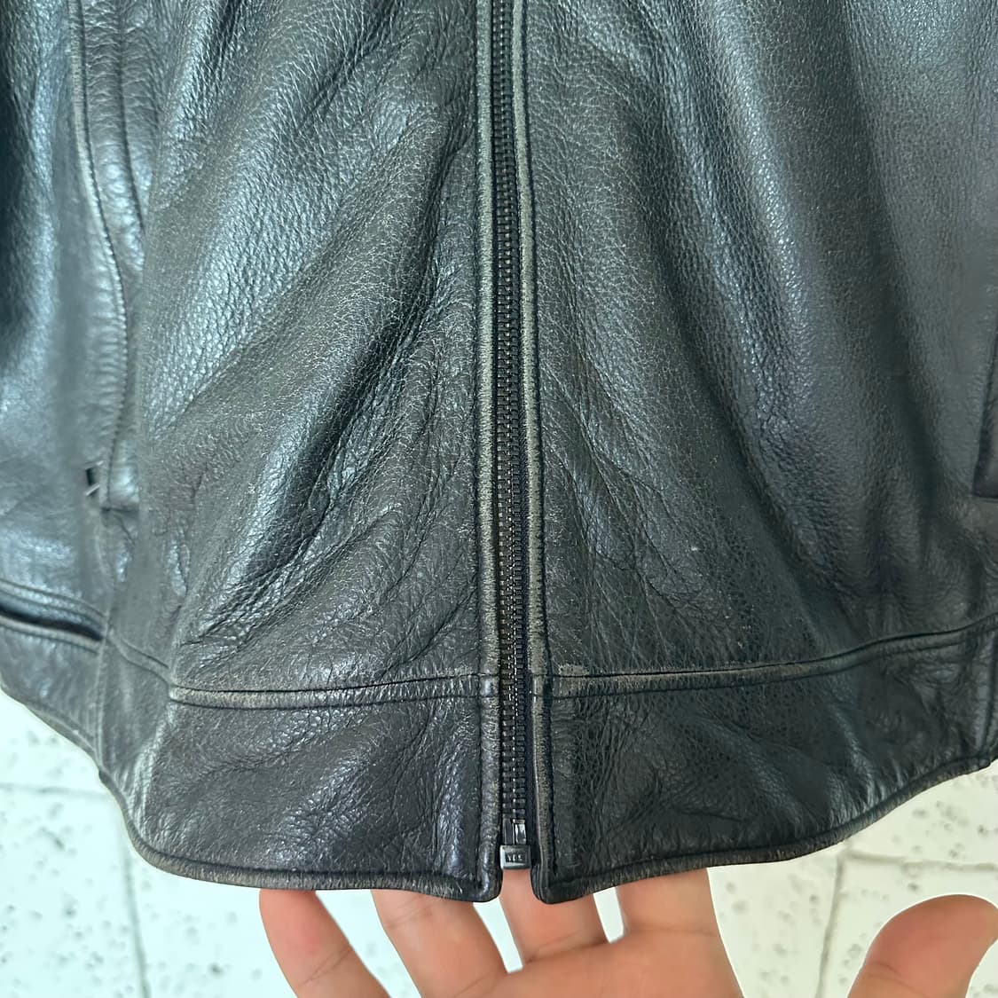 105 리바이스 가죽 자켓 블랙 상품이미지5