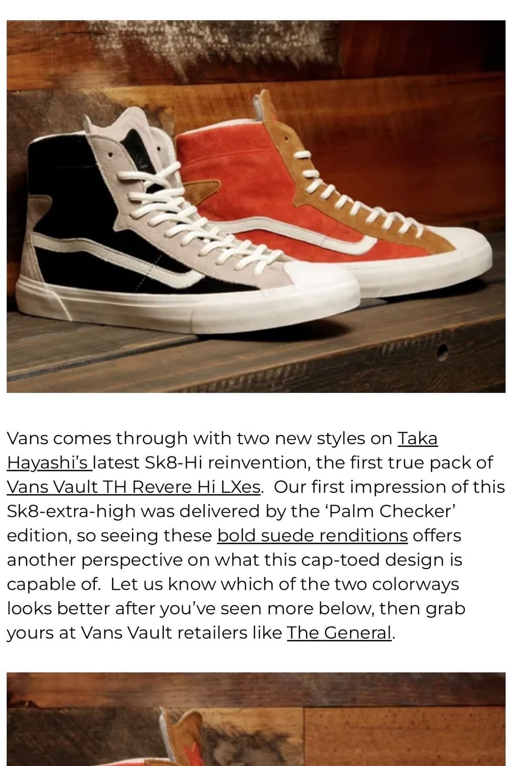 타카 하야시 반스 볼트 Suede 하이 스니커즈 us7 상품이미지2