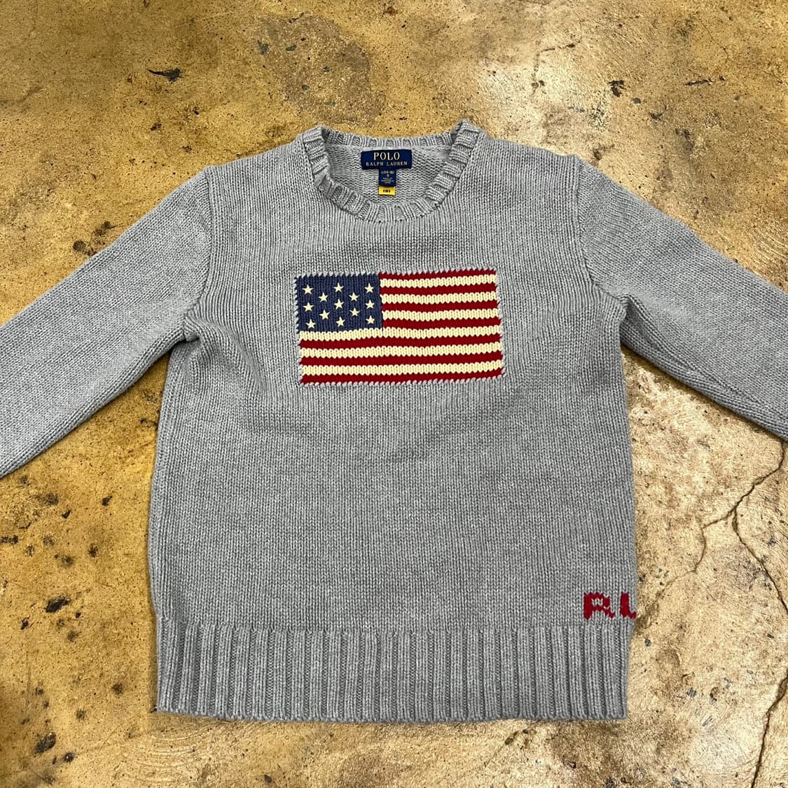 폴로 랄프로렌 쿨 그레이 성조기 니트  상품이미지3