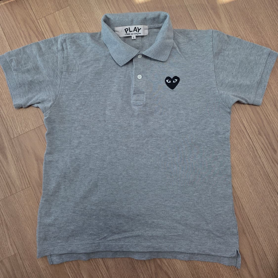 XL)꼼데가르송 그레이 블랙와팬 카라반팔티/AZ T078 상품이미지1