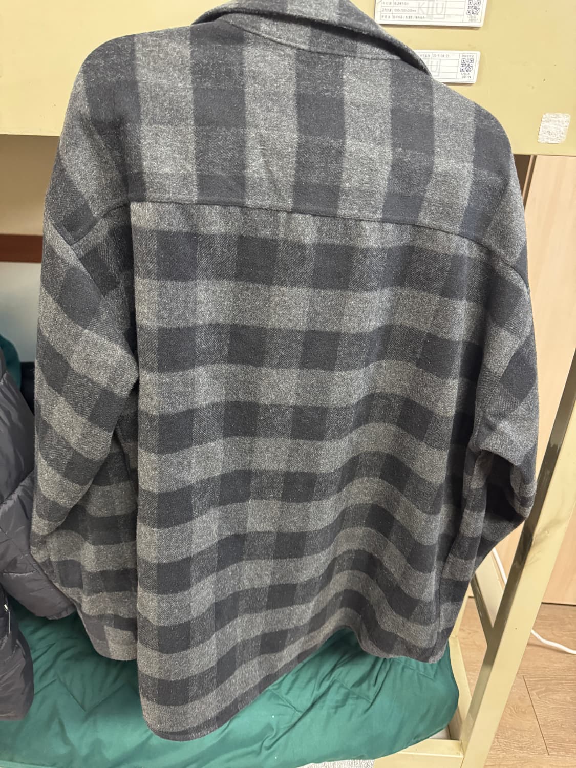 아이앱 깅엄 체크셔츠 블랙 화이트 상품이미지2