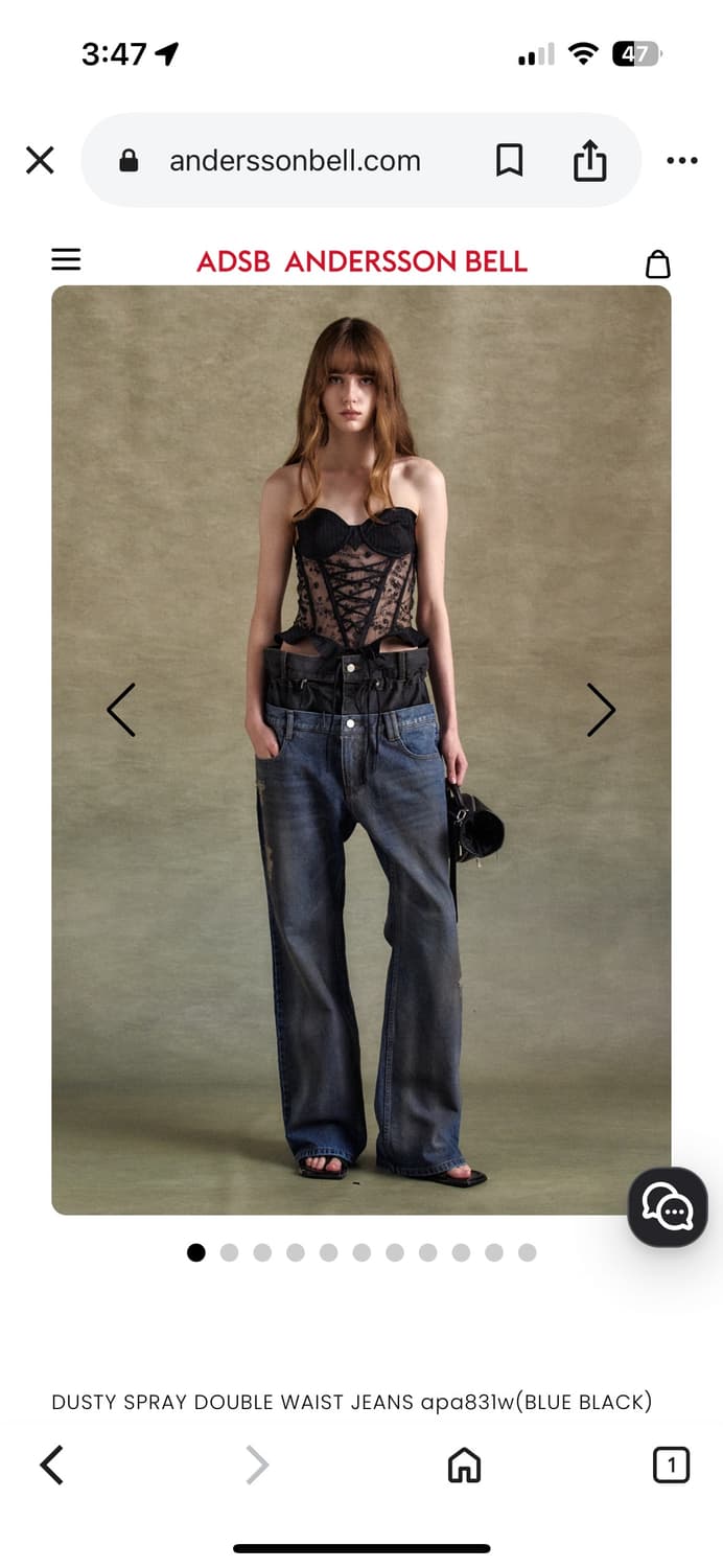 앤더슨벨 DUSTY SPRAY DOUBLE WAIST JEANS 상품이미지1