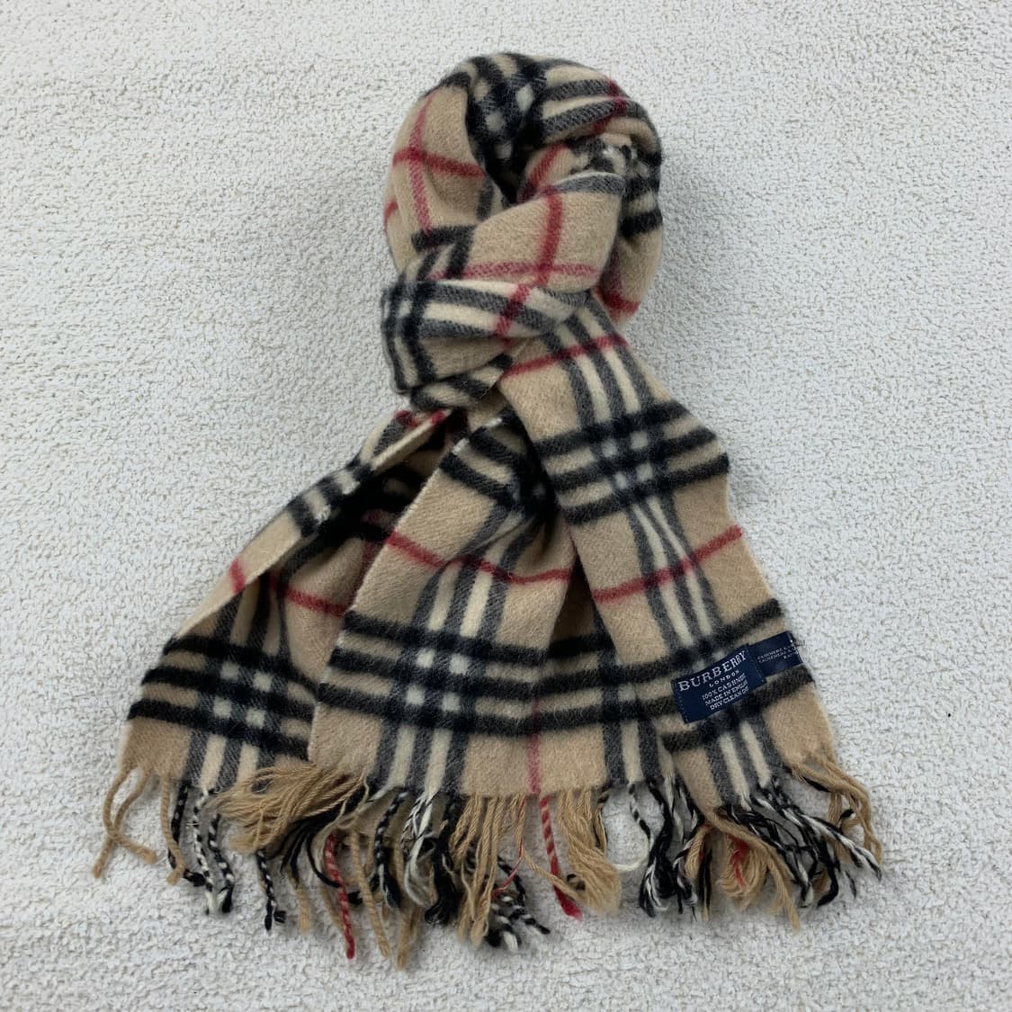 버버리 연베이지 노바체크 캐시미어 머플러 스카프 목도리 상품이미지3