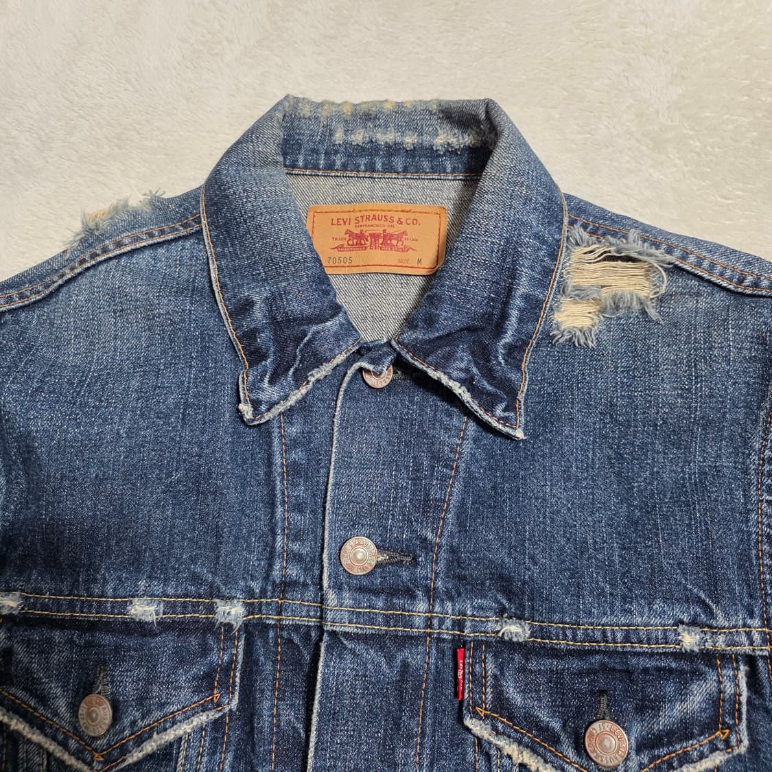(M)리바이스 70505 일본 빈티지 데님 자켓 상품이미지2
