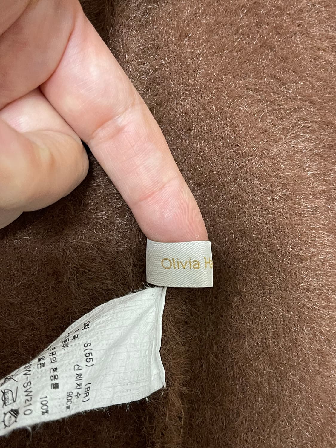 상태좋음) 나일론 퍼 여성 후드 롱 가디건 브라운 S 상품이미지10