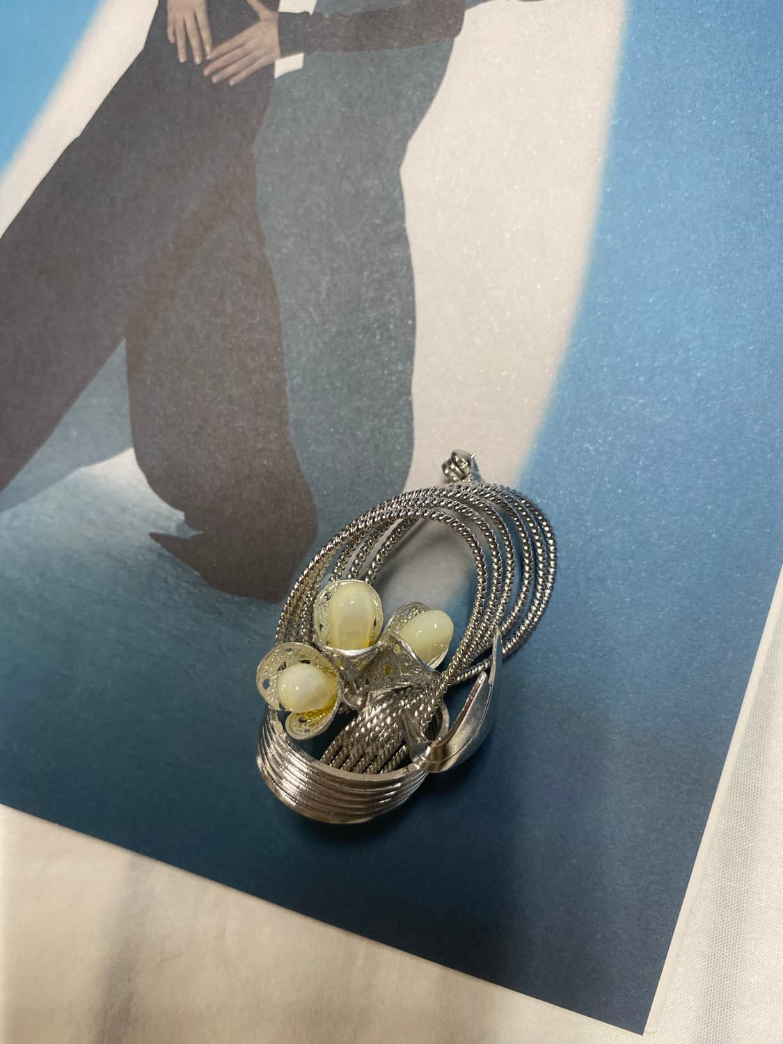 빈티지 실버톤 브로치 상품이미지1