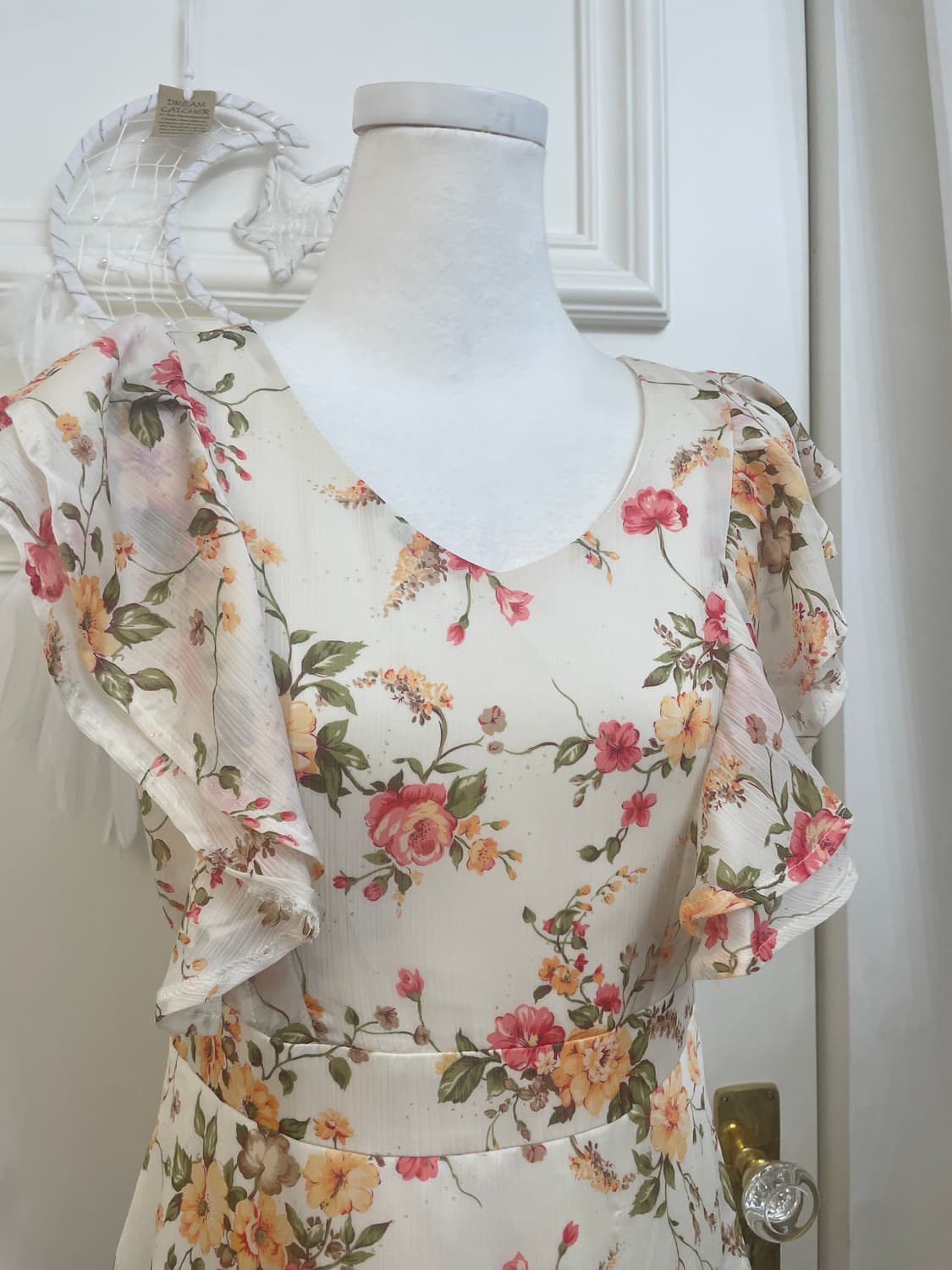 vintage flower ruffle midi opc(size-38) 상품이미지6