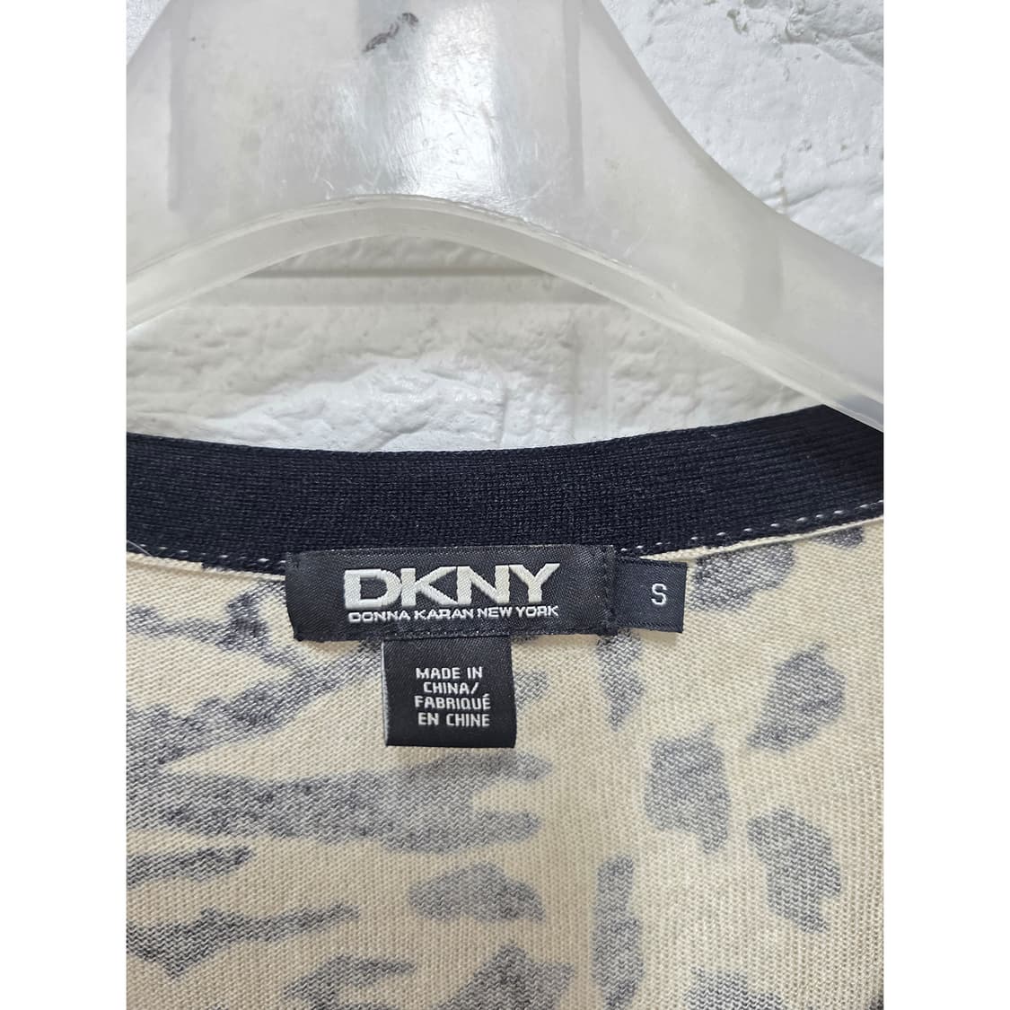 DKNY 애니멀 패턴 실크 캐시미어 가디건 S 상품이미지2