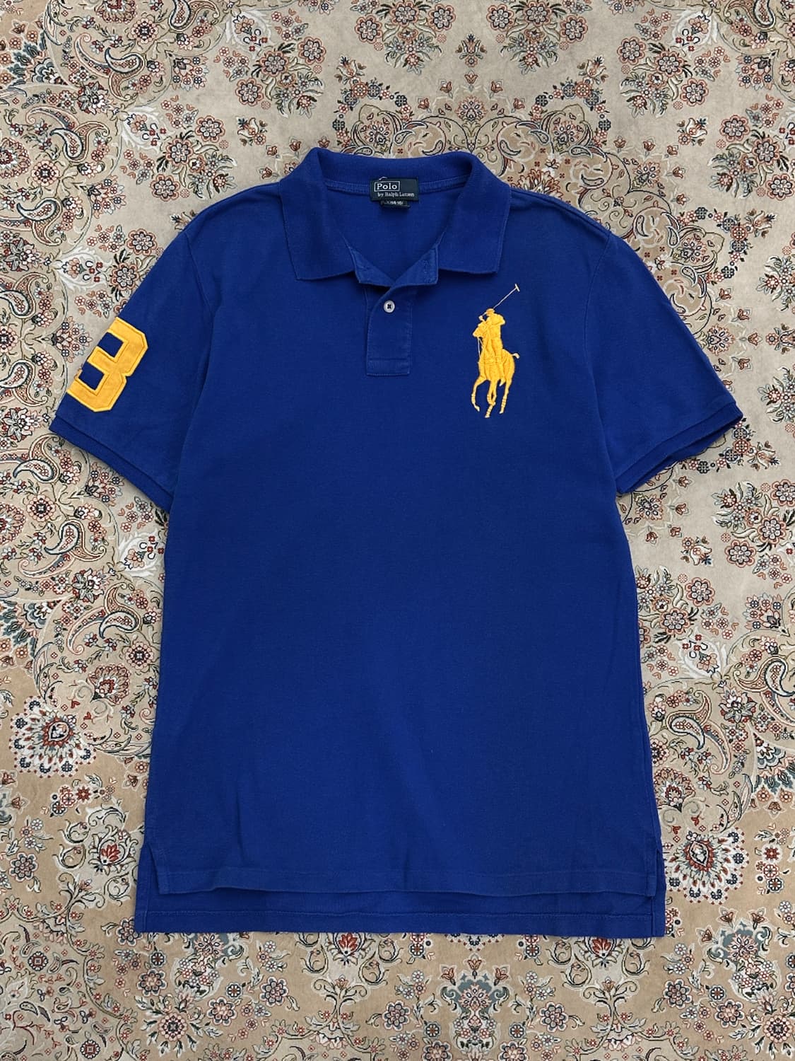 폴로 랄프로렌 블루/옐로우 빅포니 카라티  상품이미지1