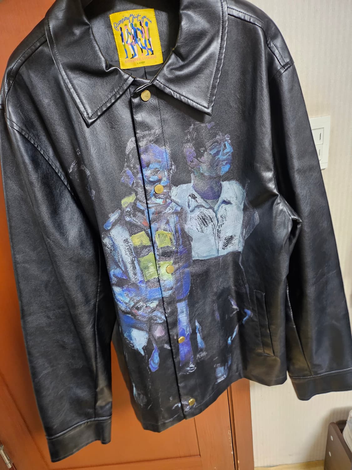 kidsuper 블루 스트릿 홀리건 페이크레더 상품이미지3