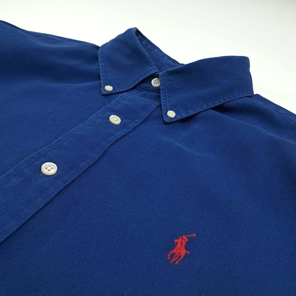 CN885 XL 폴로 랄프로렌 가먼트다이드 블루 긴팔 셔츠 남방 상품이미지5