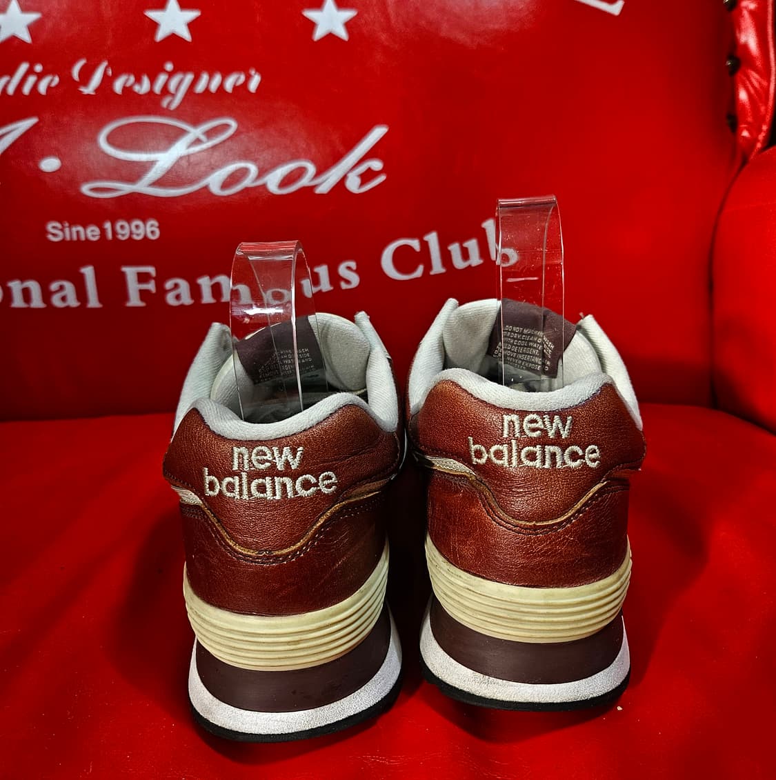 뉴발란스 No. 574 레더 다크 브라운 285 size 상품이미지4