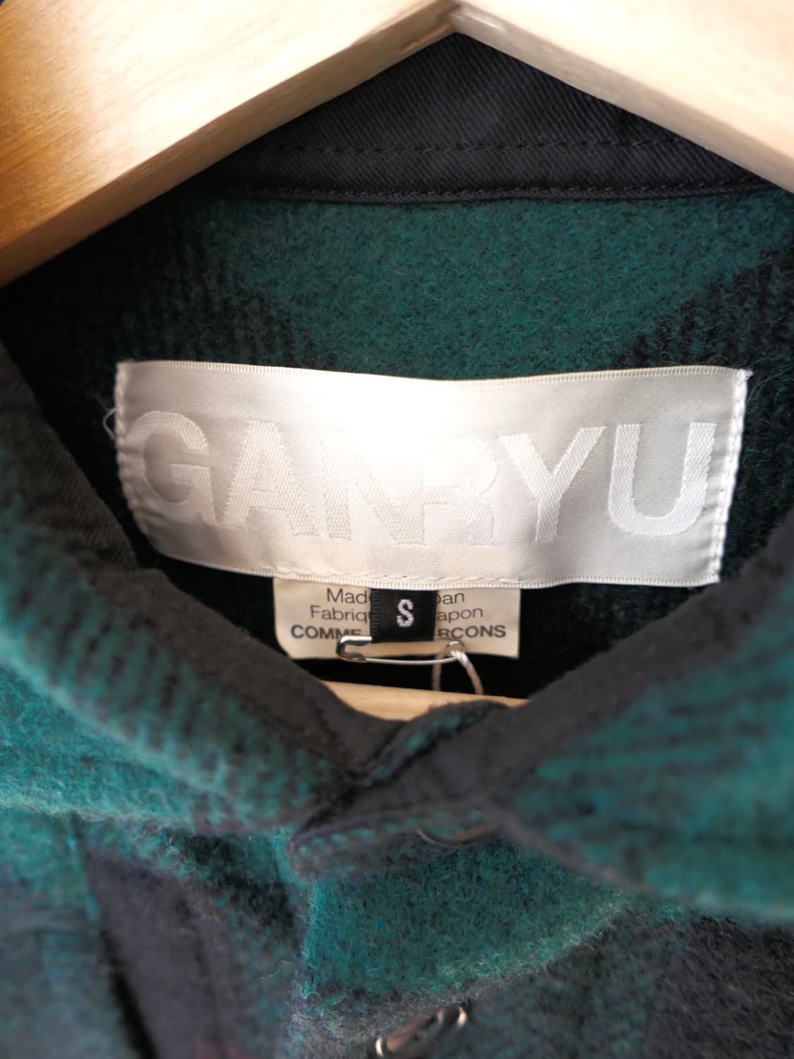 꼼데가르송 간류 체크 셔츠 자켓 상품이미지4