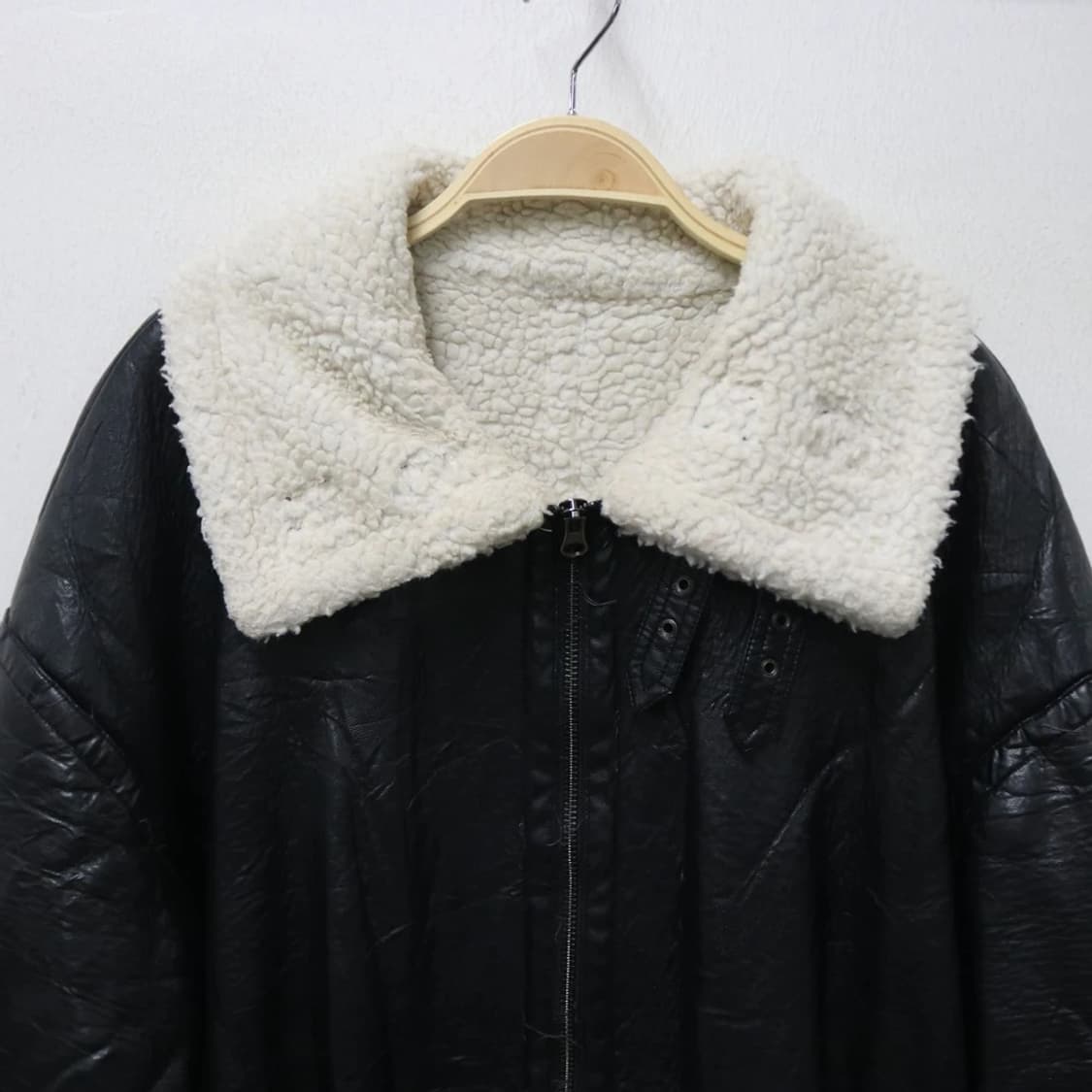 CHICO 양털 하이넥 합성 가죽 자켓 62307 상품이미지6