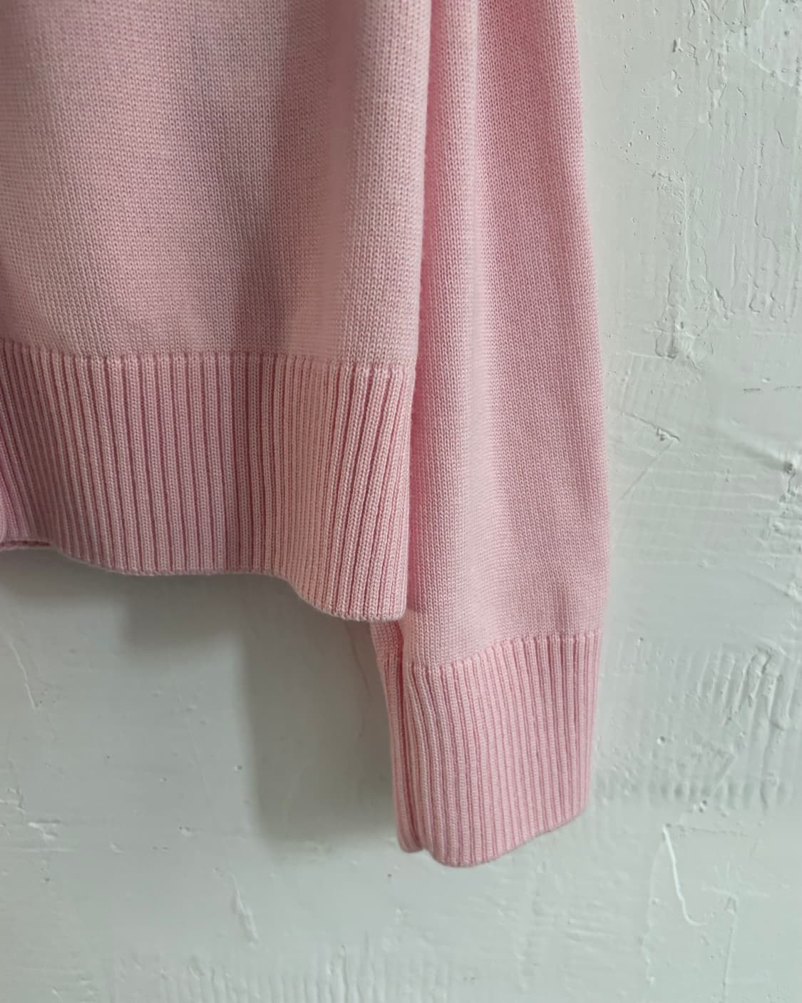 MaisonKitsune 메종키츠네 폭스패치 베이비핑크 우먼 유넥 가디건 상품이미지6