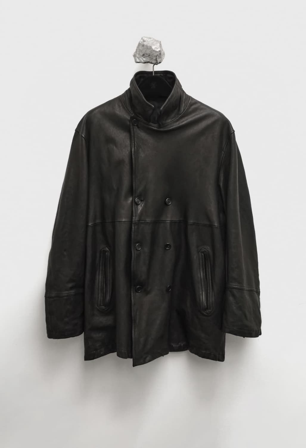 25fw 유스 워시드 레더 피코트 M 새상품  상품이미지2