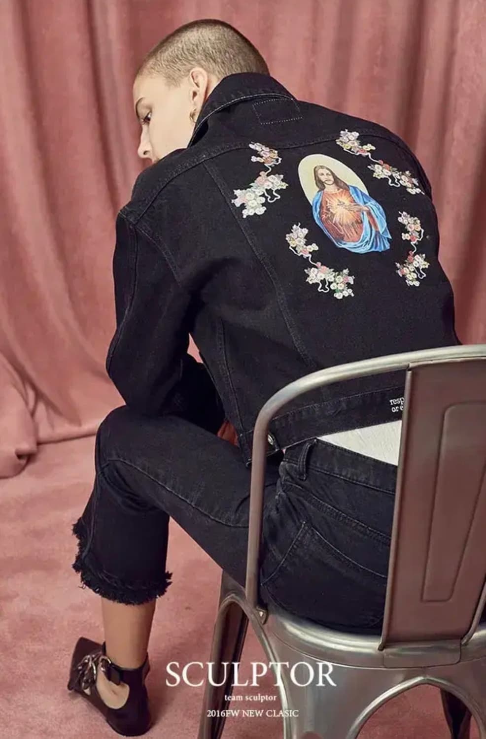 스컬프터 16fw 블랙데님자켓 상품이미지2