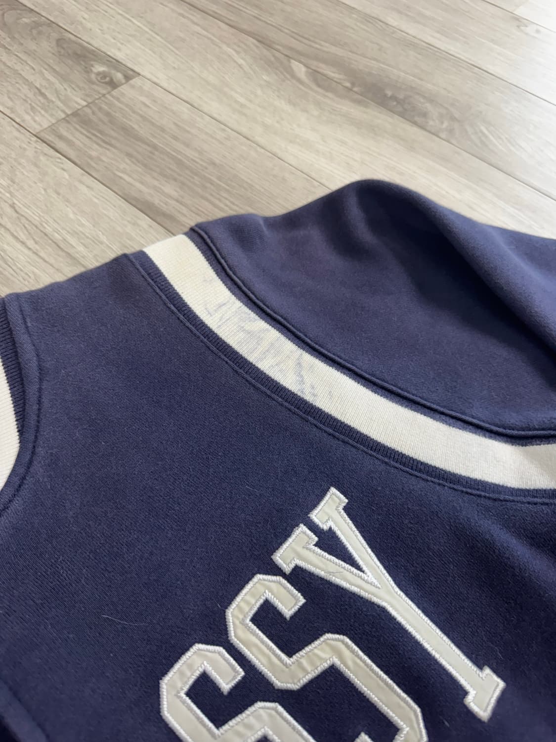 스투시 네이비 바시티 자켓 상품이미지5