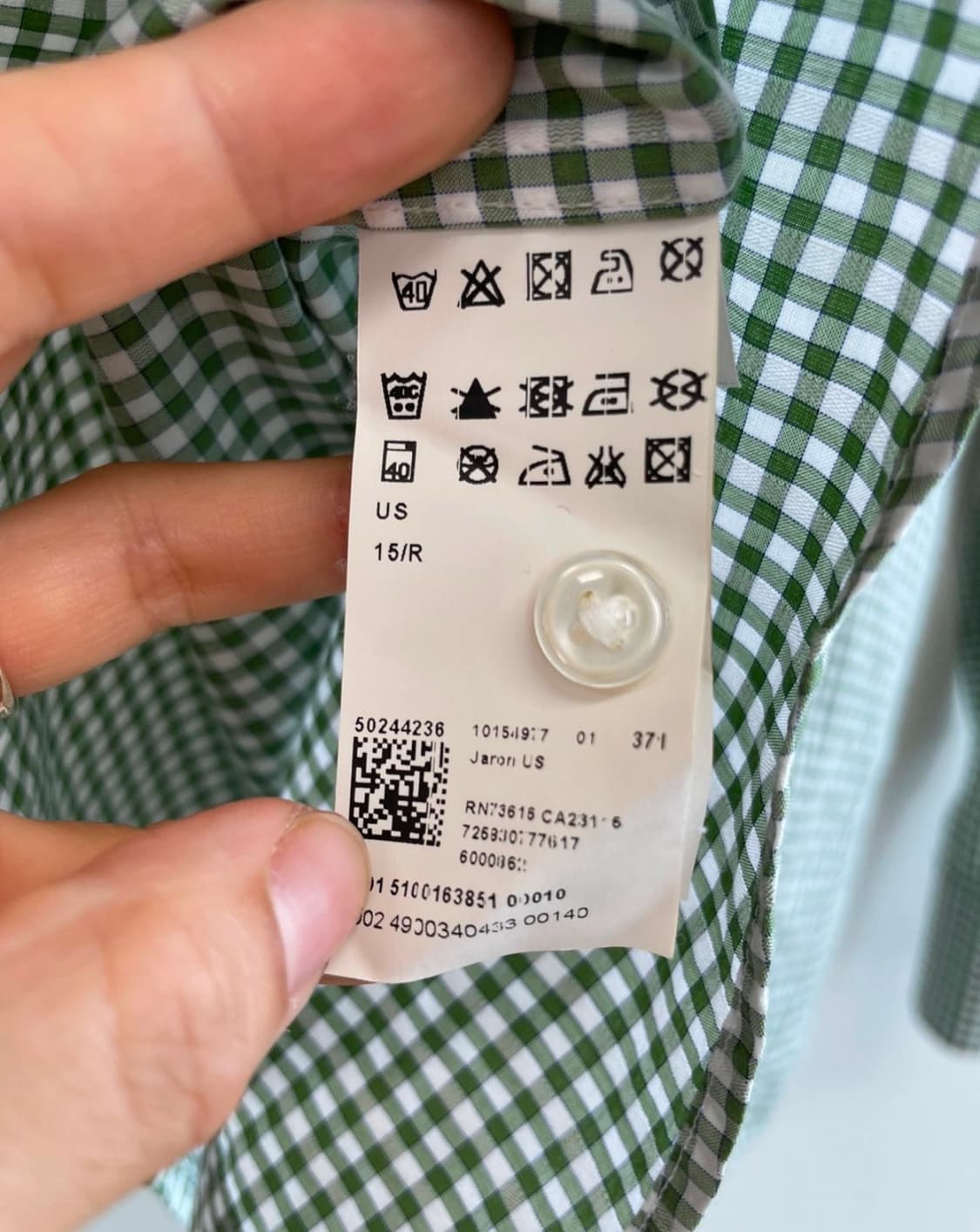 [HUGO BOSS] 보스 슬림핏 그린 깅엄 체크 셔츠 상품이미지4