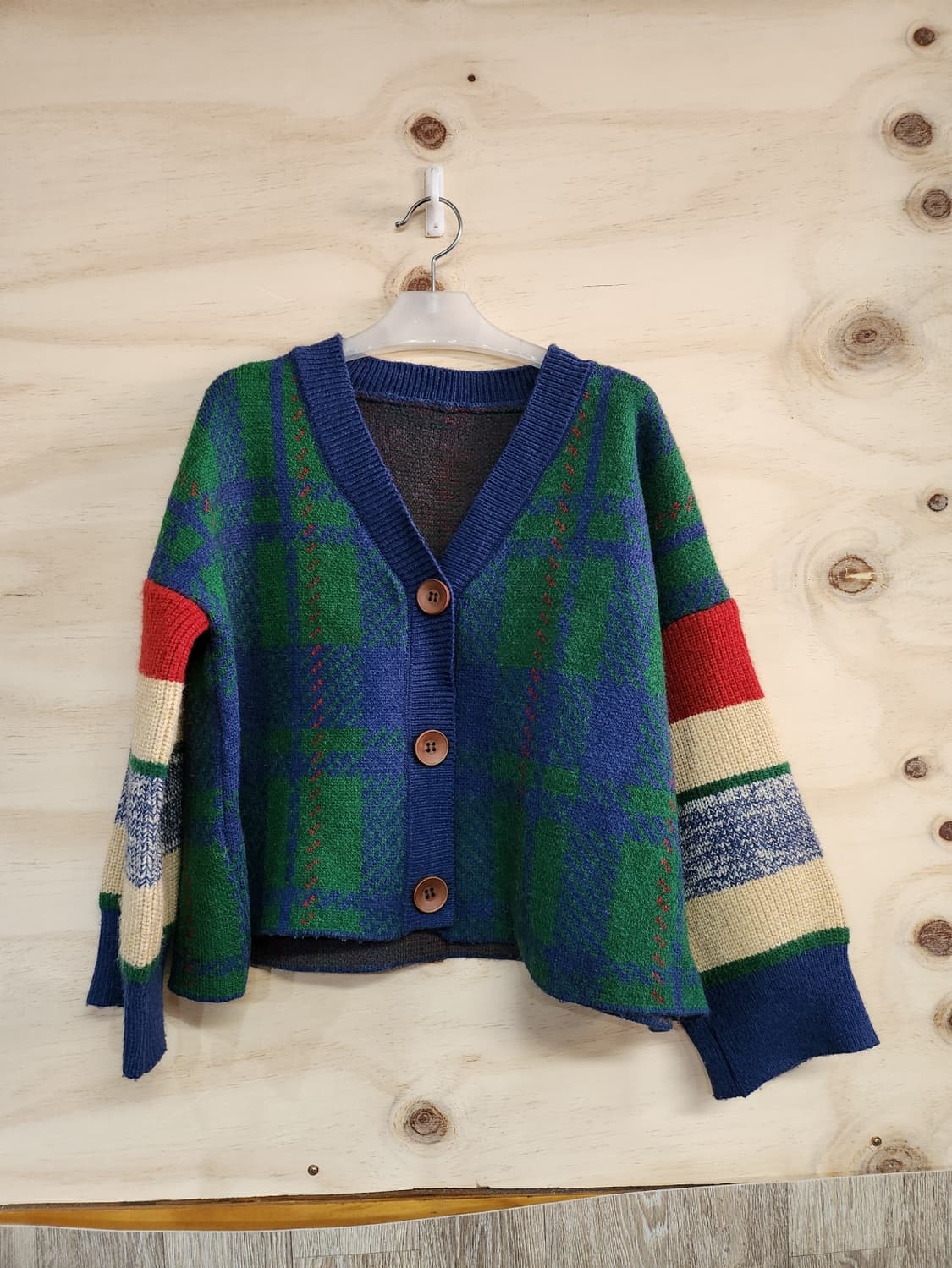 355) 이프네 체크 가디건 상품이미지1