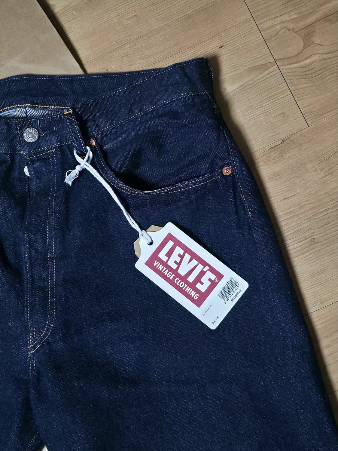 (신품급)리바이스 LVC 1955 501XX 진 RINSE W34 L32 상품이미지2