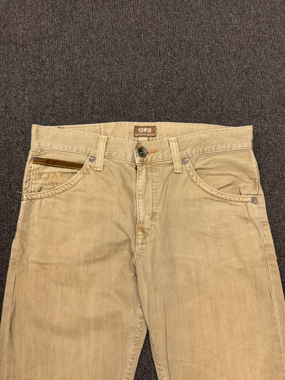 32)에드윈 빈티지 웨스턴 콘쵸 베이지 데님팬츠 상품이미지2