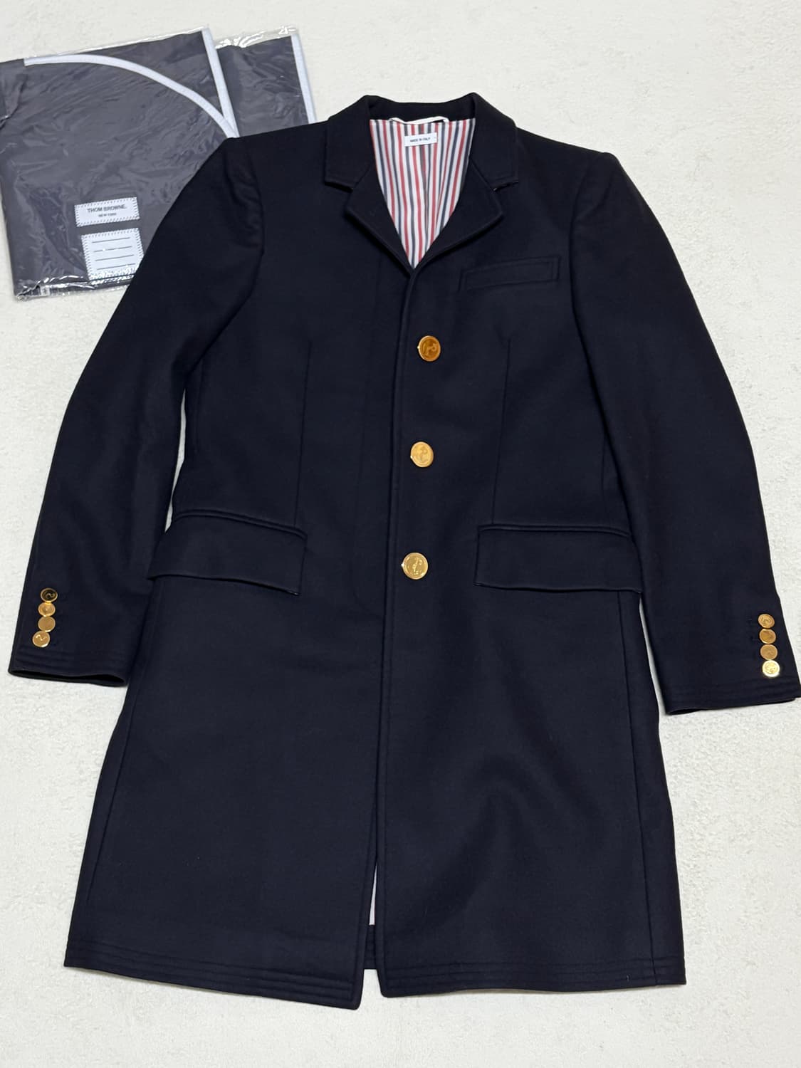 (새거급) 톰브라운 여성 캐시미어 금장 코트 38 상품이미지1