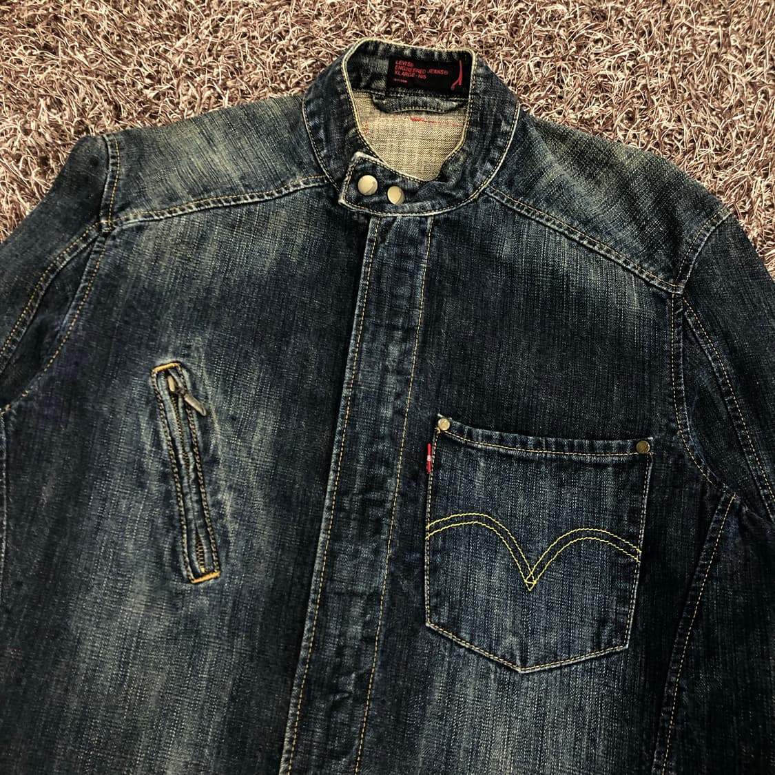 리바이스 엔지니어드진 데님 바이커 자켓 상품이미지2