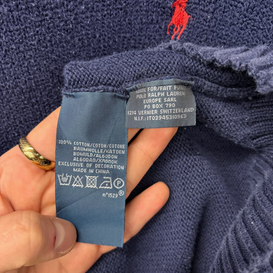 00s 폴로 랄프로렌 플레인 코튼 크루넥 니트 스웨터 레드포니 N724 상품이미지7