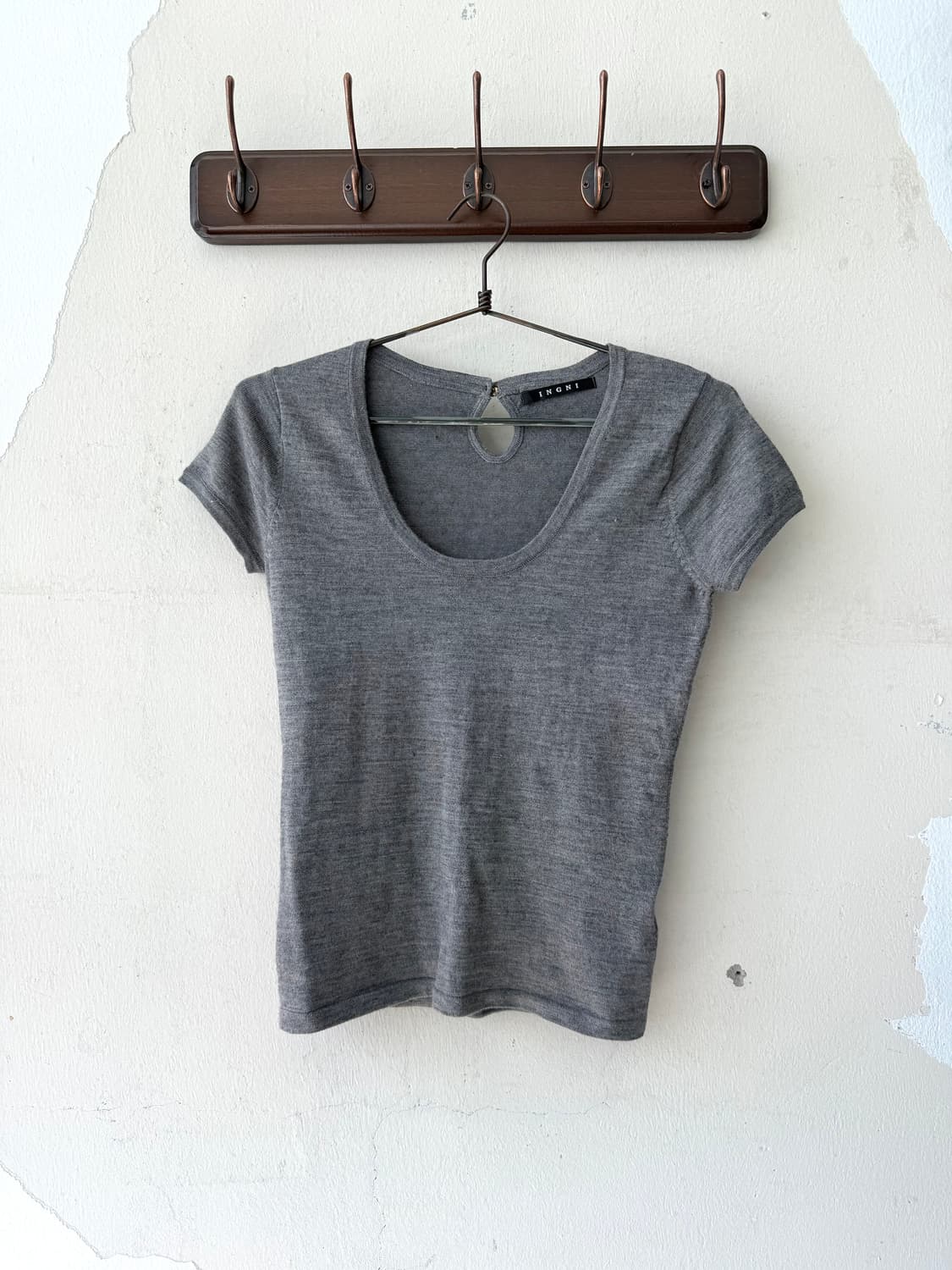 Charcoal knit top + bustier set 상품이미지3