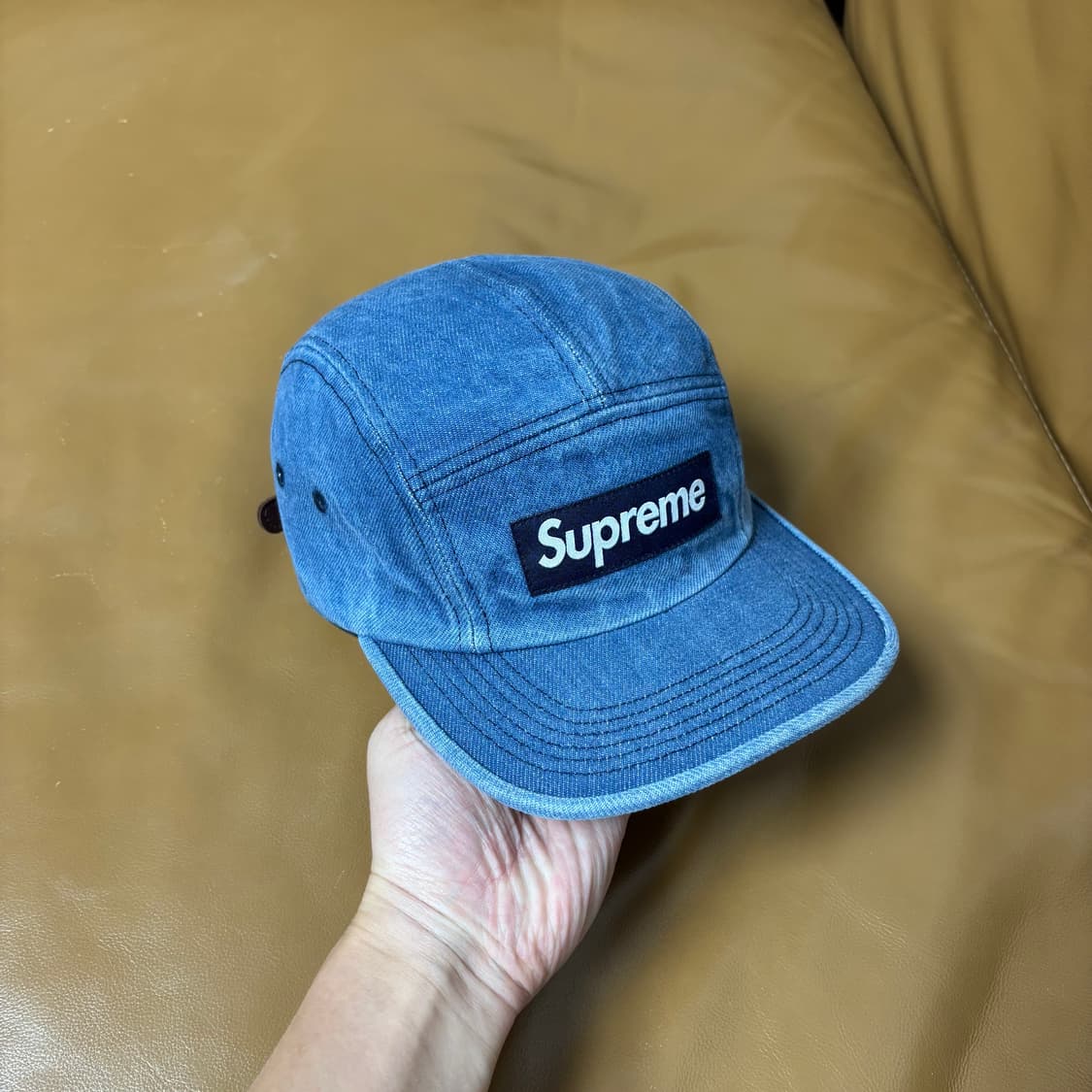 Supreme 슈프림 워시드 데님 캠프캡 모자 (Washed Denim) 상품이미지2