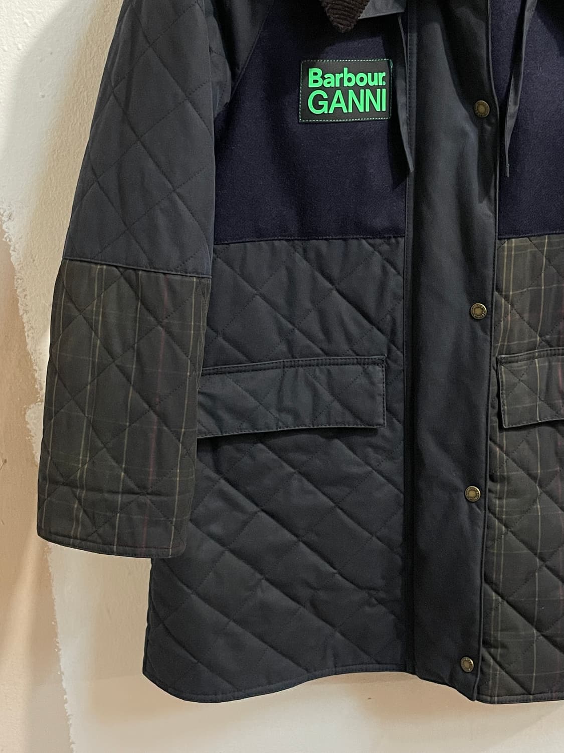 바버 X 가니 퀼팅 후드 자켓 상품이미지7