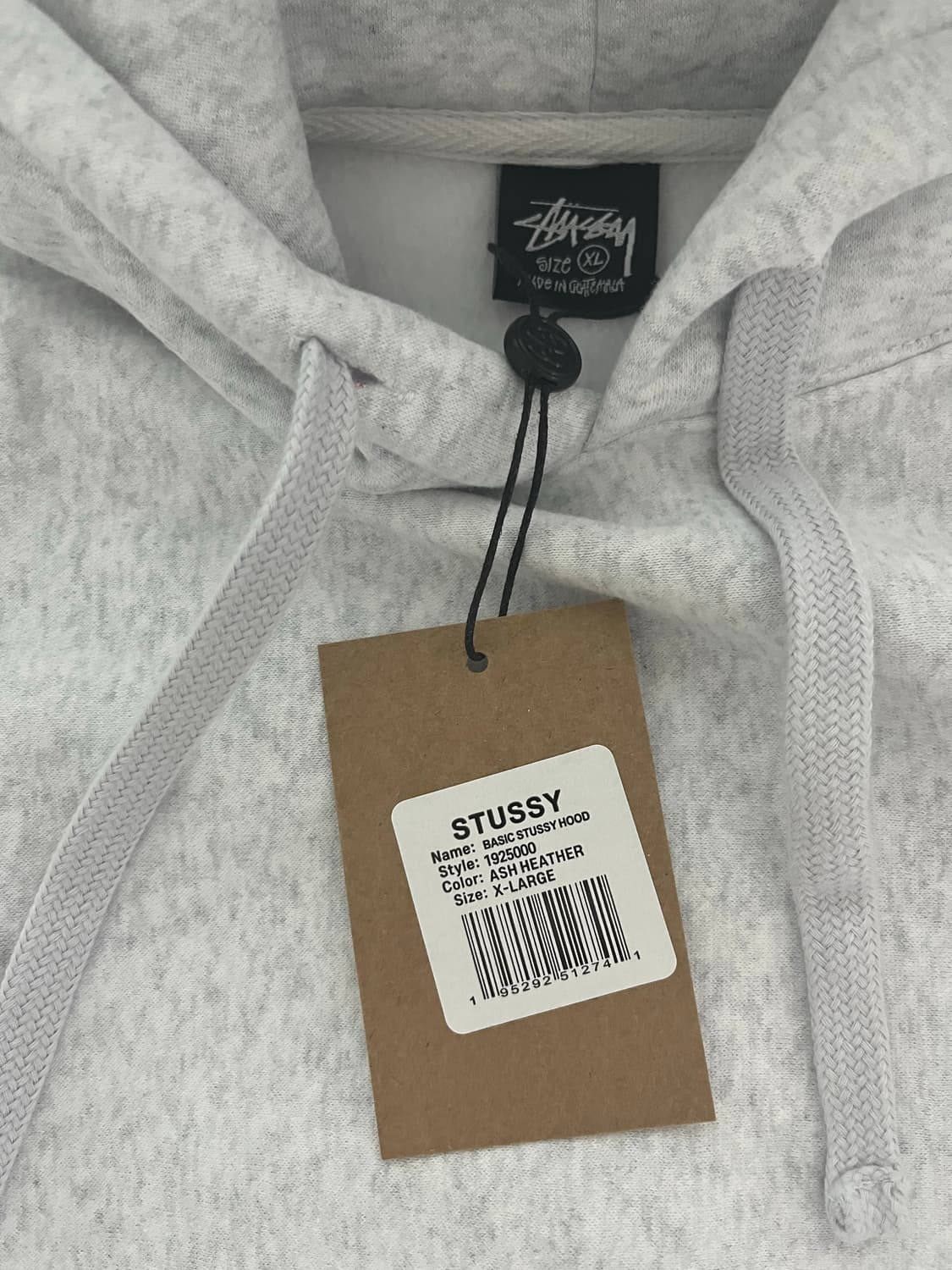 스투시 기모 후드티 애쉬 그레이 XL 상품이미지2