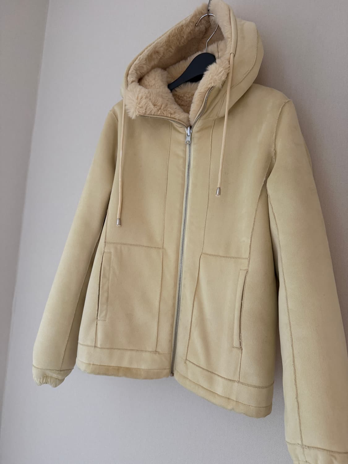 산드로 리버서블 퍼 후드 점퍼  상품이미지6