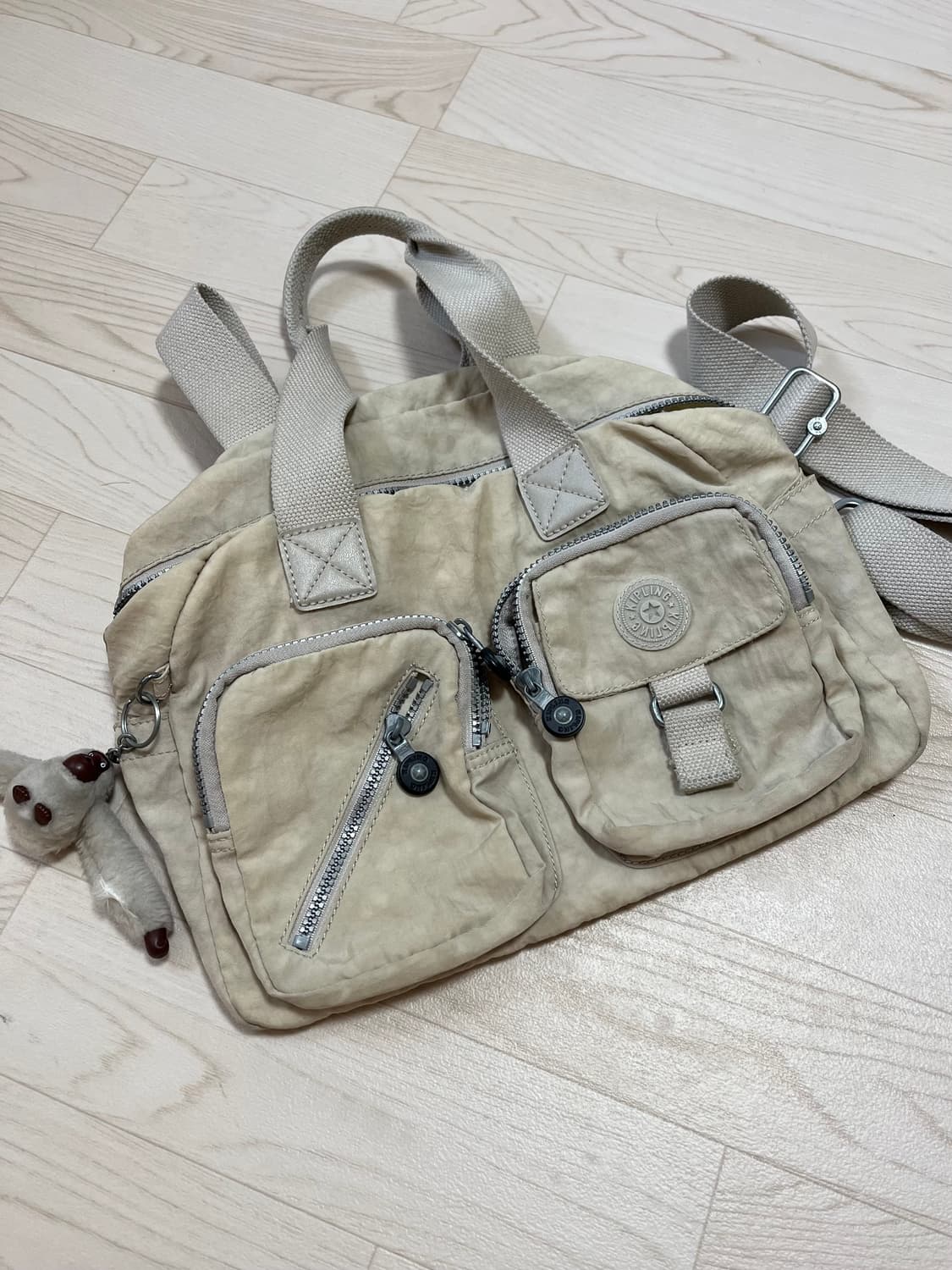 일본빈티지 카키자켓 체크 플리스 미디치마 키프링백 하구미 모리걸 상품이미지6