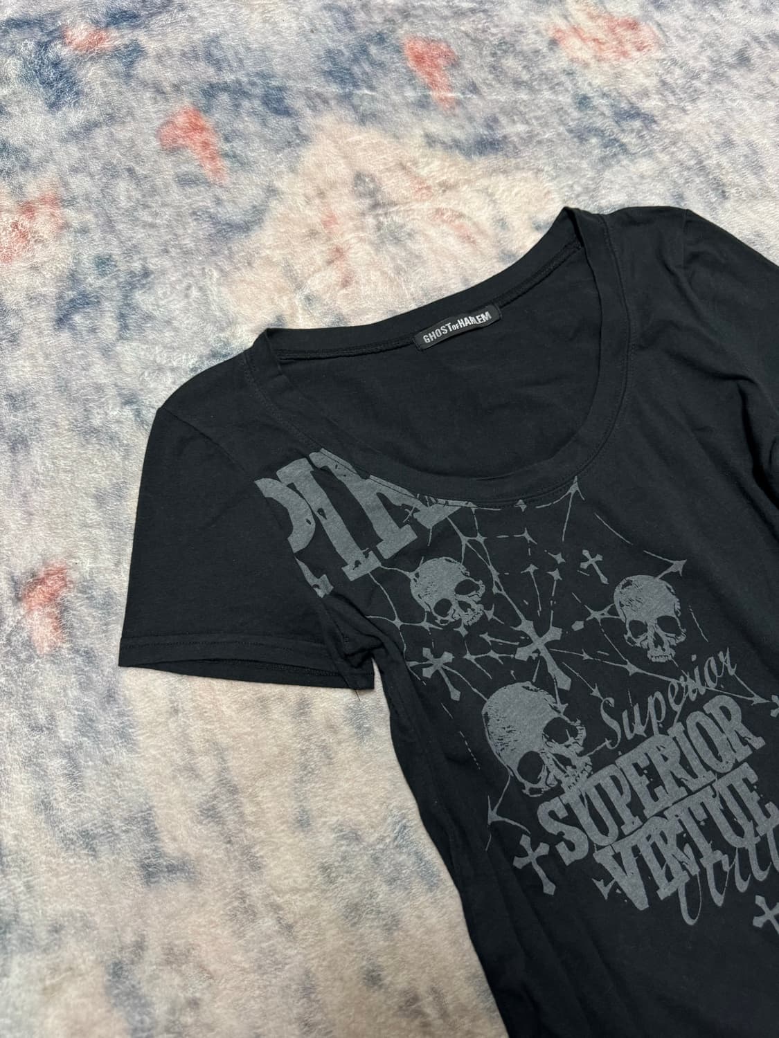 Ghost of harlem spider web punk top 상품이미지3