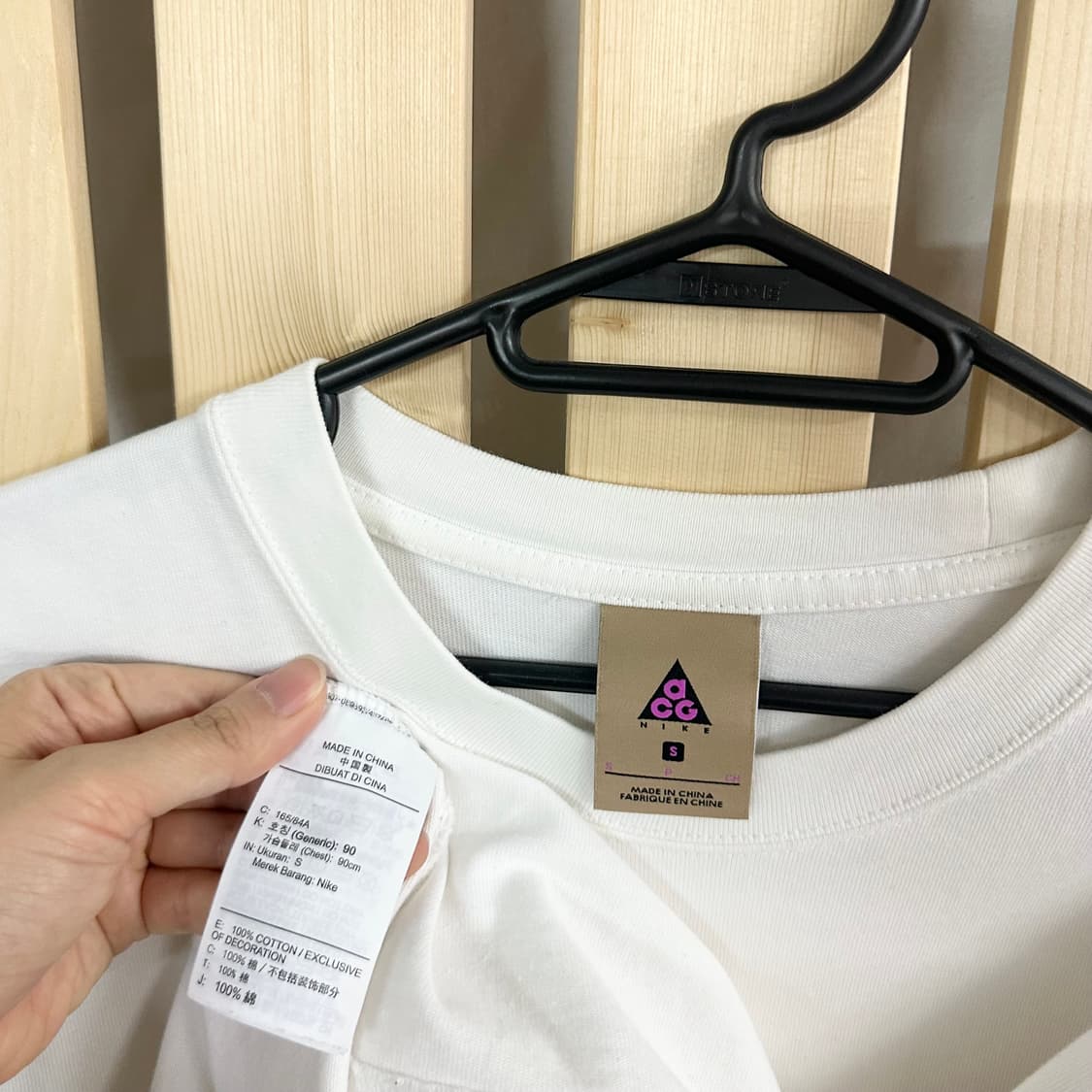 (S) 나이키 ACG 로고 반팔 티셔츠 화이트 상품이미지4