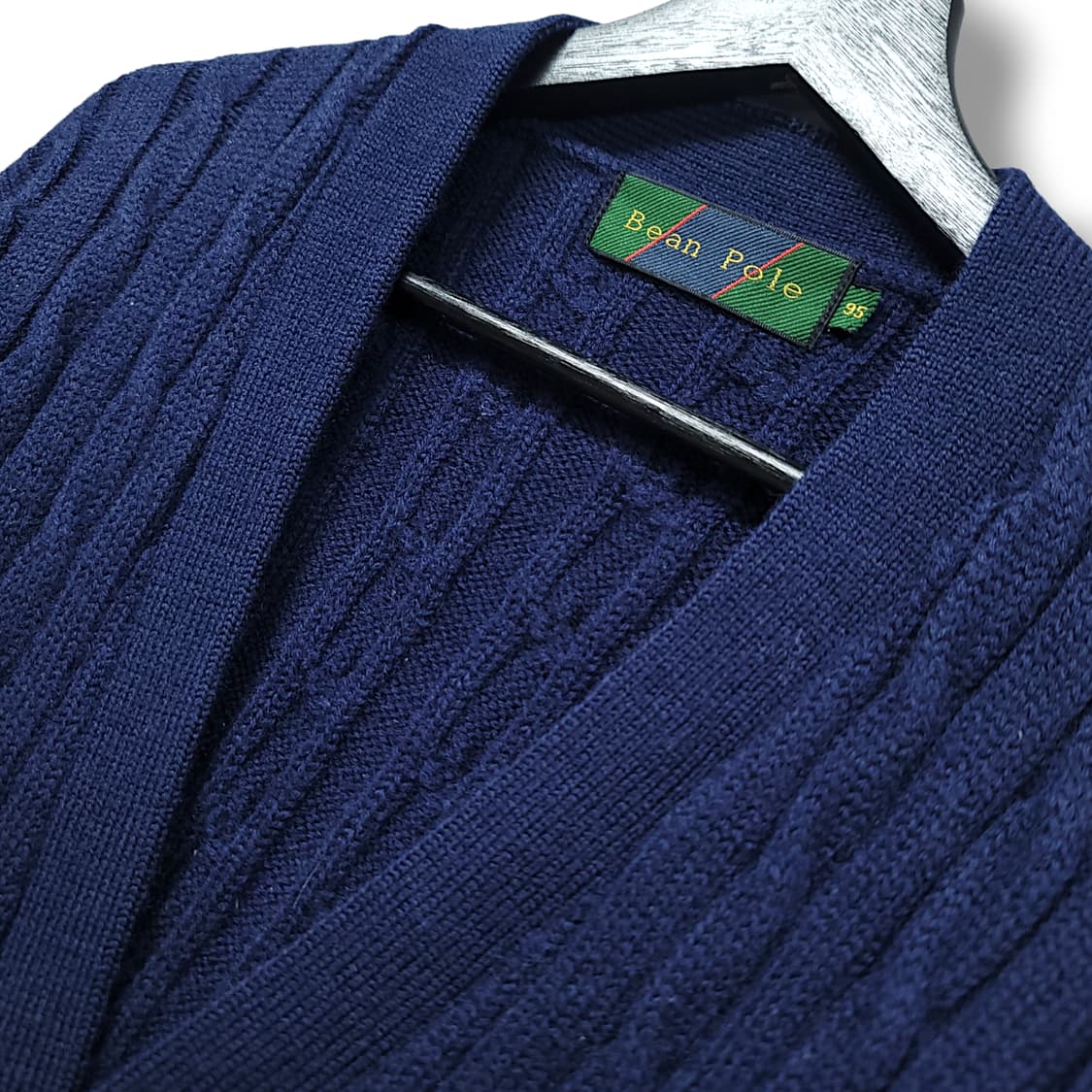 [95] 빈폴 네이비 빈티지 케이블 울 니트 가디건 상품이미지7