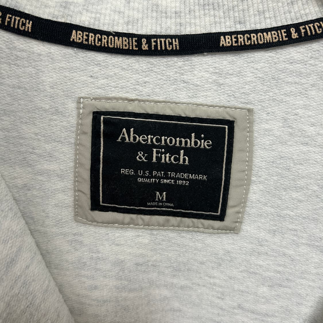 아베크롬비 사선지퍼 코튼 집업 그레이 상품이미지7