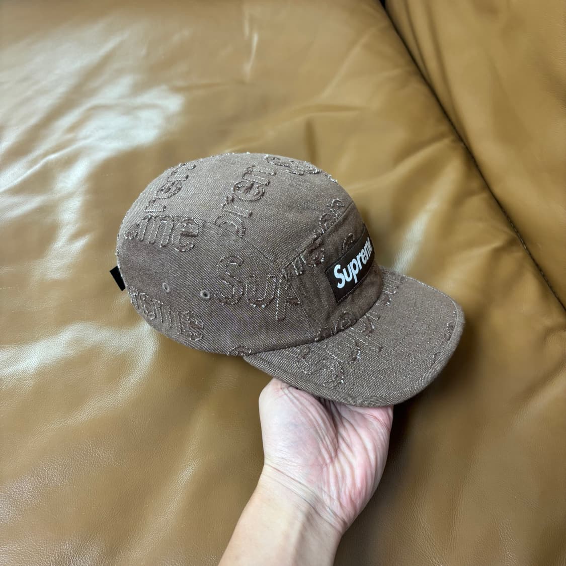 Supreme 슈프림 워시드 브라운 캠프캡 모자 Washed Brown 상품이미지3