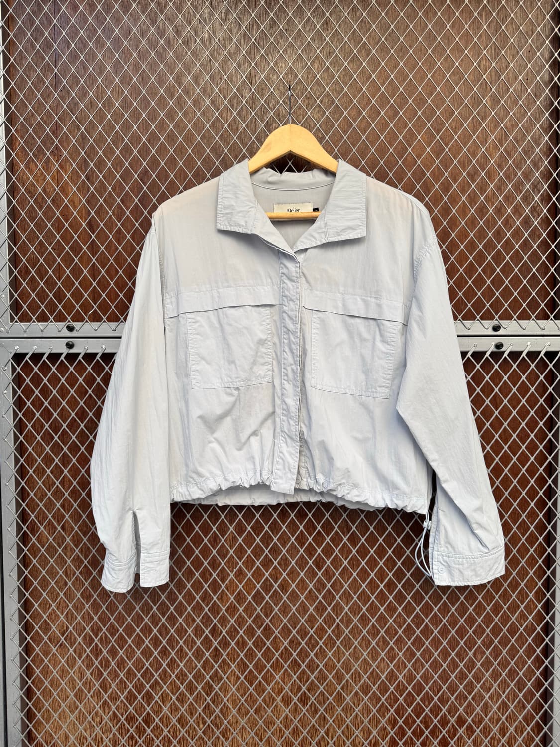 아뜰리에나인 스트링 파스텔블루 크롭 블루종 자켓 블라우스 F 상품이미지3